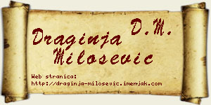 Draginja Milošević vizit kartica